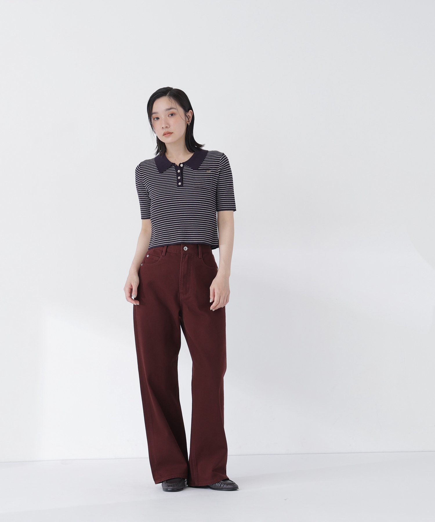 NATURAL BEAUTY BASIC ワイドストレートツイルパンツ ナチュラルビューティベーシック パンツ その他のパンツ