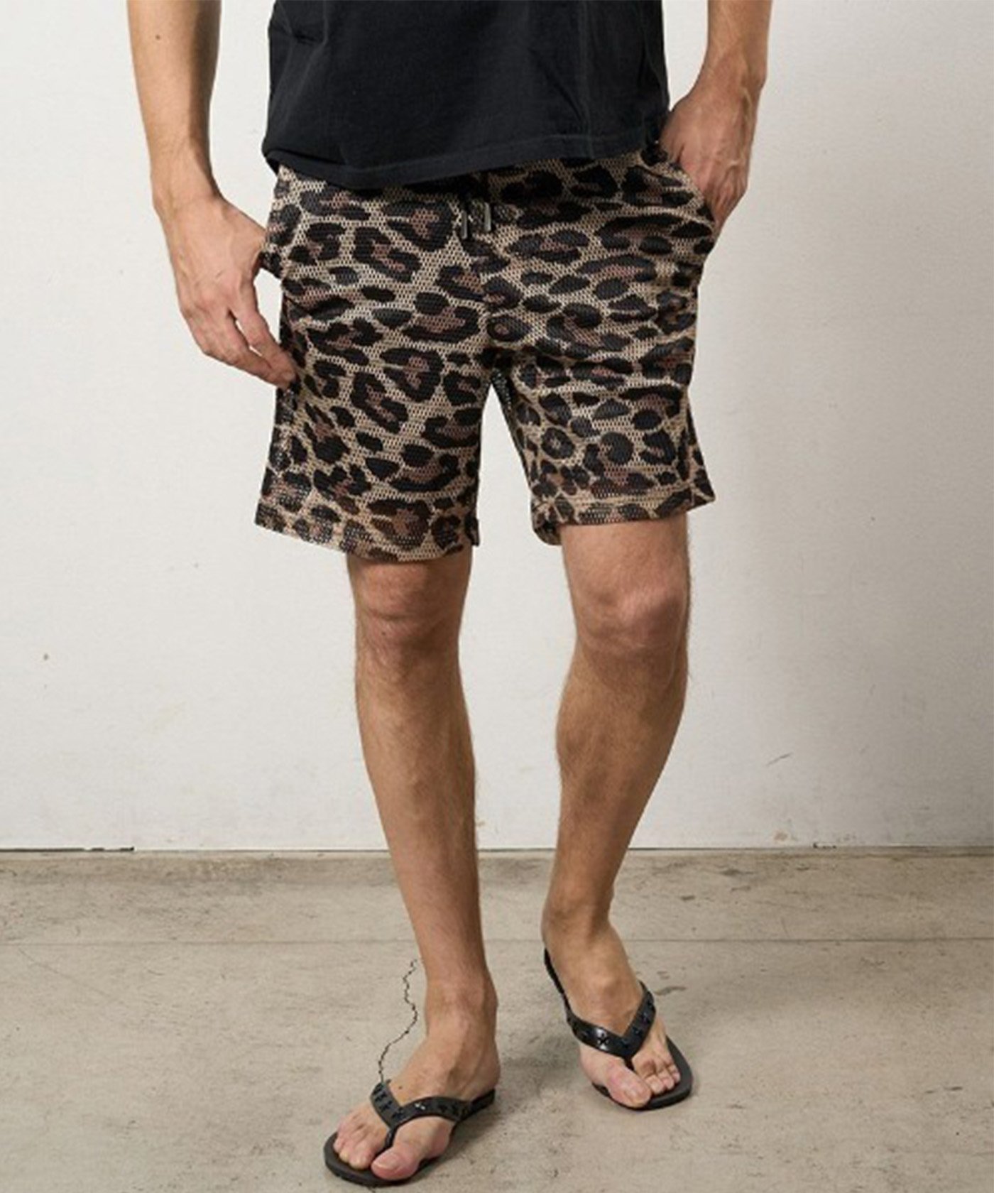 ROYAL FLASH STUD MUFFIN/スタッドマフィン/レオパードメッシュ ショーツ ロイヤルフラッシュ パンツ その他のパンツ ブラウン