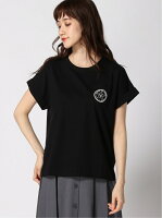 To b. by agnes b. To b. by agnes b. /(W)W984 TS ワッペンプリントTシャツ アニエスベー カットソー Tシャツ ブラック ホワイト