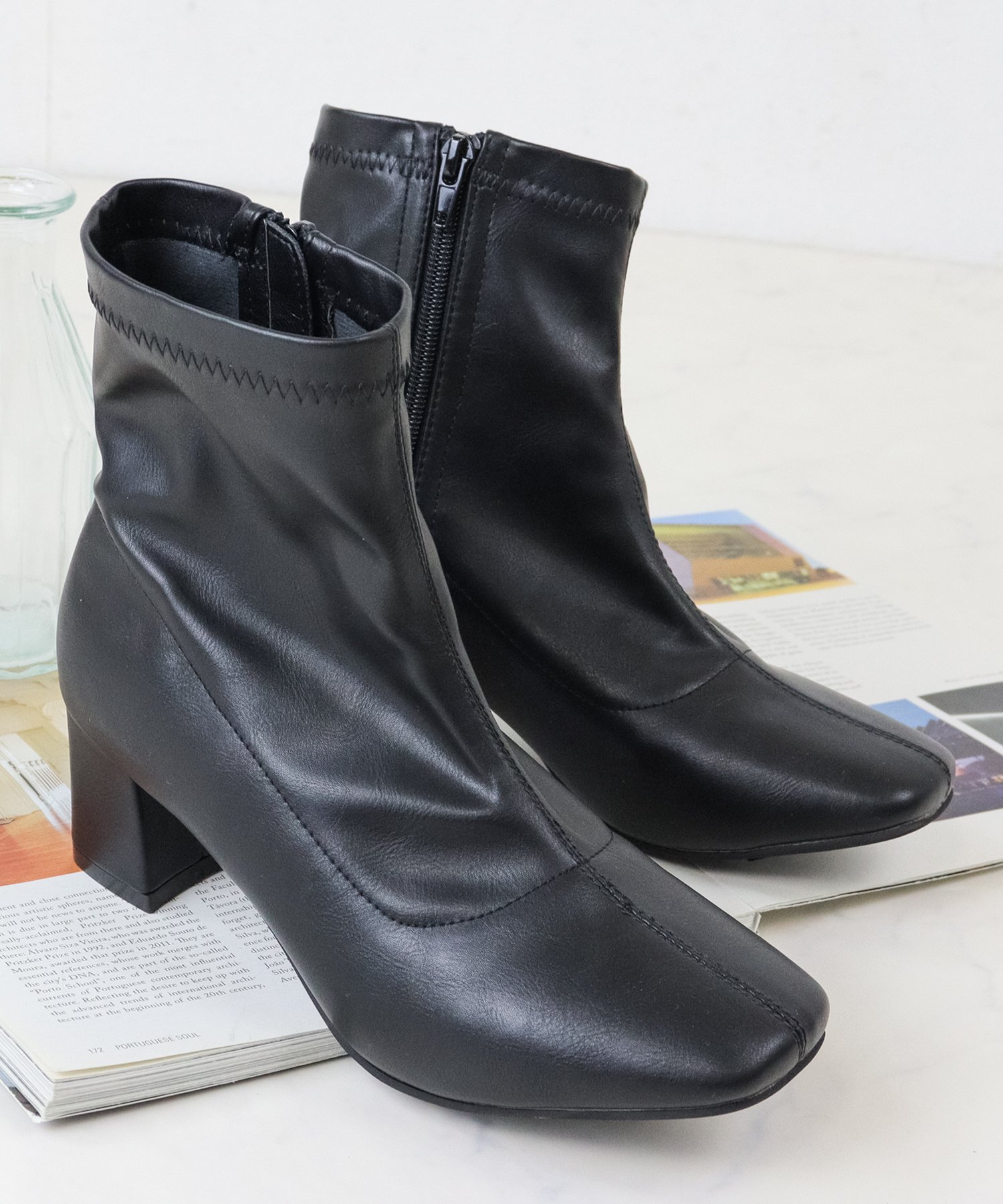 【SALE/39%OFF】LibertyDoll 5.5cmヒール ワンピース オフィス フォーマル ストレッチヒールブーツ ☆9045 サンエーフットウェアー...