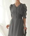 【SALE/69%OFF】PourVous フロントボタンワンピース結婚式オケージョンドレス同窓会パーティードレスお呼ばれ プールヴー ワンピース・ドレス ドレ...
