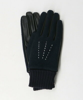 BEAUTY&YOUTH UNITED ARROWS コンビ ステッチ グローブ -タッチスクリーン対応- ビューティー&ユース ユナイテッドアローズ ファッション雑貨 手袋 ネイビー ブラック グレー カーキ【送料無料】