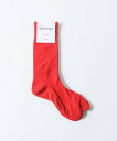 楽天Rakuten FashionEDIFICE 【THE ROLE DESIGN / ザ ロールデザイン】PLANE RIBSOCKS WOMENS エディフィス 靴下・レッグウェア 靴下 レッド ホワイト