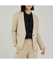 【SALE/50%OFF】qualite 【セットアップ対応】トリコットストレッチジャケット カリテ ジャケット・アウター ノーカラージャケット ブラック ベー...