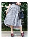 【SALE/56%OFF】dazzlin チェックプリーツフレアスカート ダズリン スカート【RBA_S】【RBA_E】