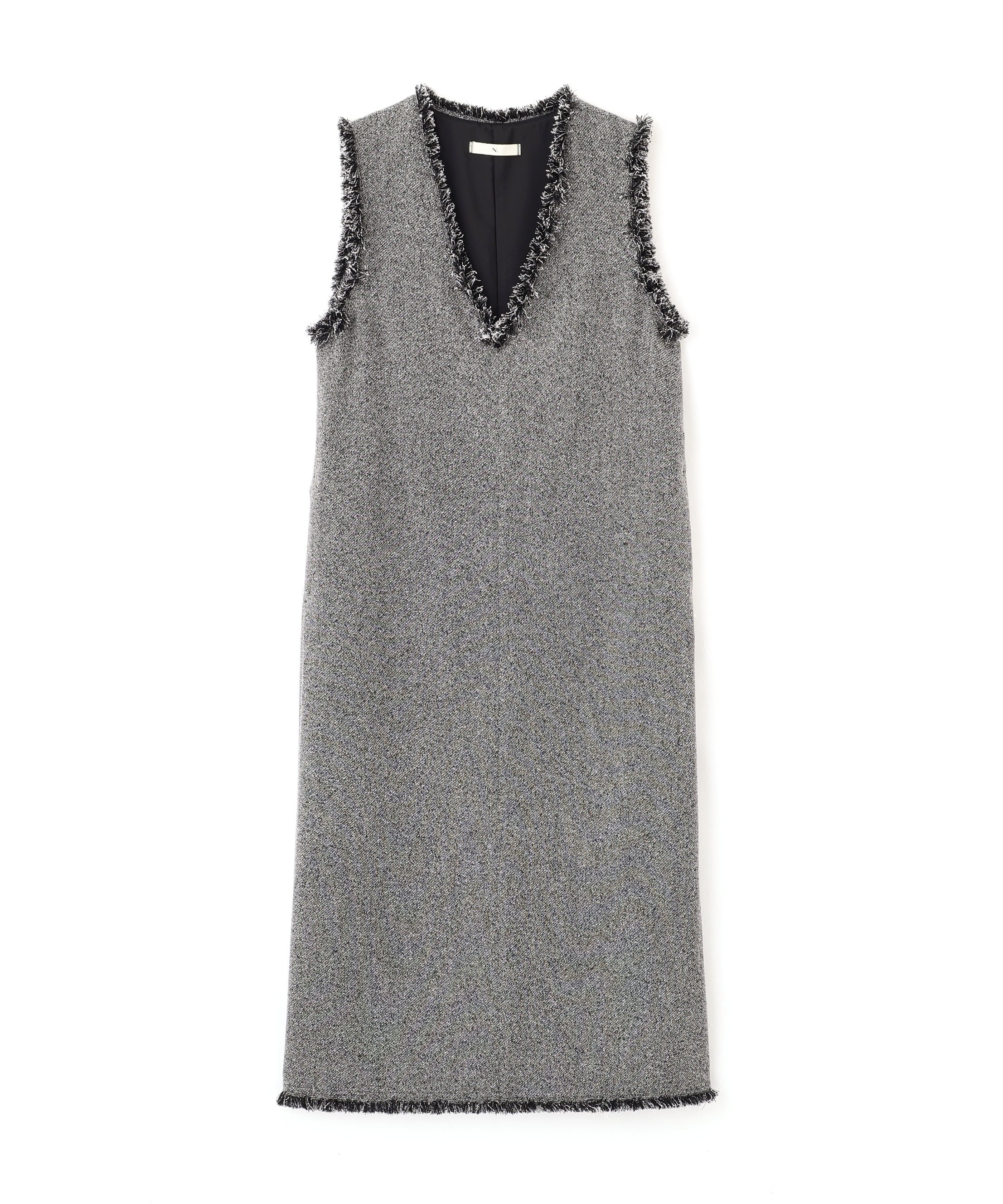 N. Natural Beauty Basic ライトツイーディーナローワンピース エヌ ナチュラルビューティーベーシック* ワンピース・ドレス ワンピース ブラック イエロー