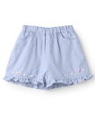 【SALE/20%OFF】Pupil House 裾フリルショートパンツ ナルミヤオンライン パンツ その他のパンツ ブルー ピンク