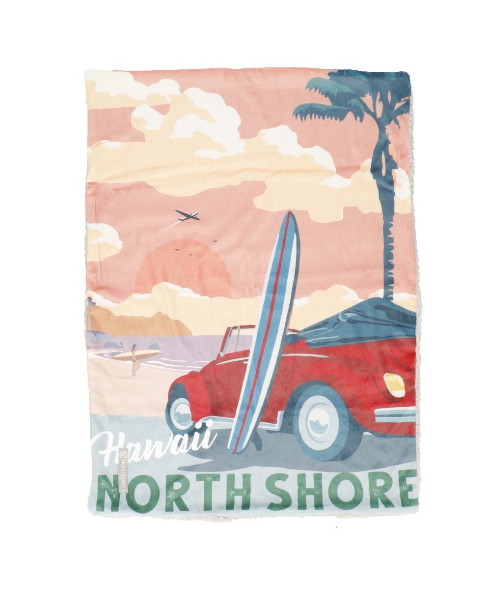 BACKYARD FAMILY フランネル ボアブランケット ローラ インテリア・生活雑貨 ブランケット・ひざ掛け ..