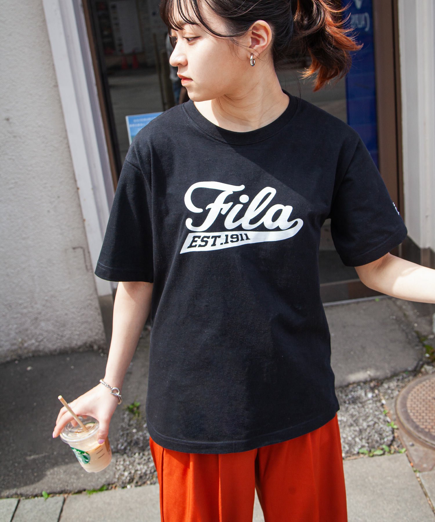 ZIP FIVE 【fh8209】FILA ベースボールロゴテイストTシャツ ジップファイブ/ニルウェイ トップス カットソー・Tシャツ ネイビー ホワイト ブラック グレー