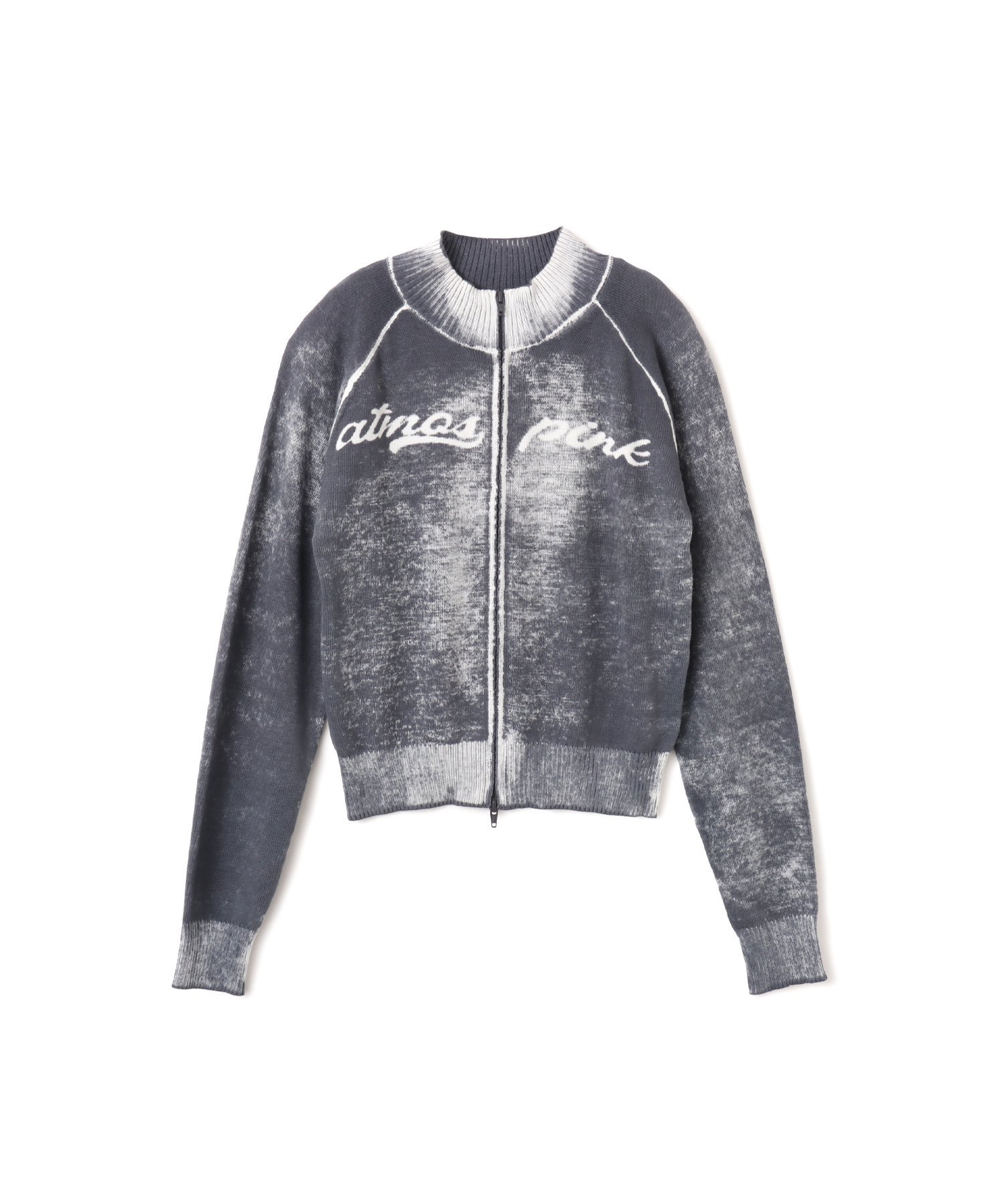 atmos pink atmos pink Faded Coler Zip-up Cardigan CHARCOAL アトモス トップス ニット グレー【送料無料】