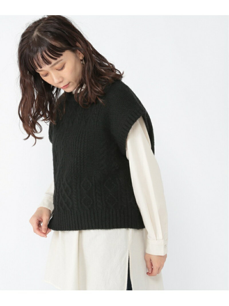 studio CLIP 5GコンパクトケーブルVT スタディオクリップ トップス その他のトップス ブラック グレー ベージュ【送料無料】のサムネイル