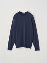 JOHN SMEDLEY クルーネック長袖ニットプルオーバー | SCANLAN | 30G MODERN FIT ジョンスメドレー トップス ニット ブラック【送料無料】