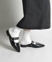 aimoha - select - 【shoes365】パンクベルトデザインスリッパー風パンプス アイモハ シューズ・靴 パンプス ブラック ホワイト【送料無料】