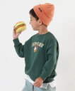 【SALE/31%OFF】devirock デビラボ プリント 裏起毛 BOXシルエット トレーナー デビロック トップス スウェット・トレーナー グリーン