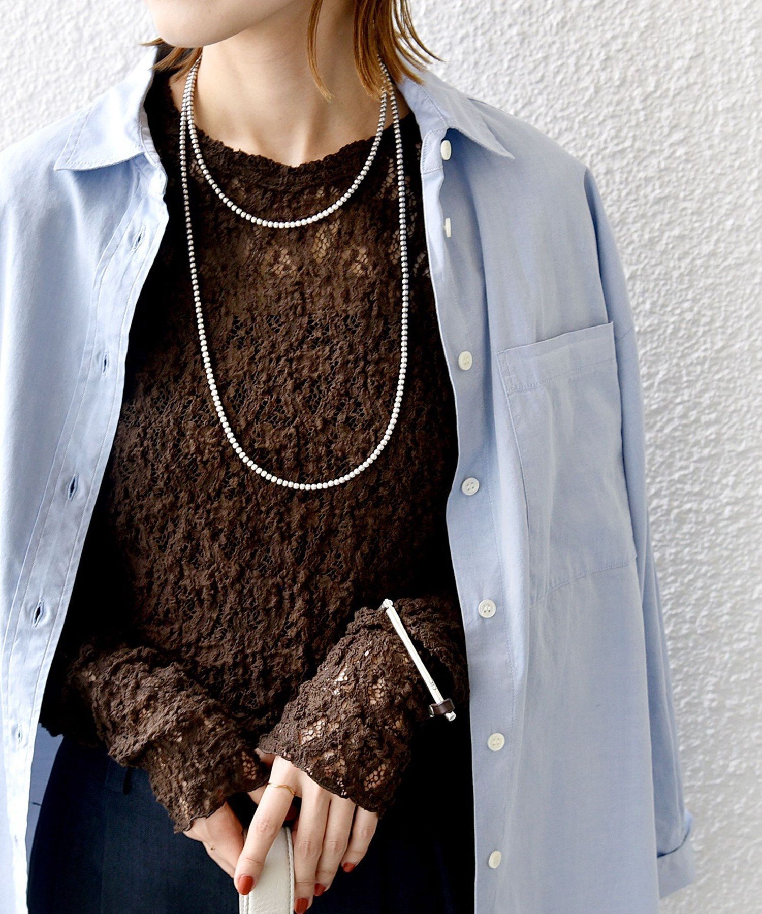 【SALE／40%OFF】SHIPS WOMEN ＜手洗い可能＞ラッセル レース クルーネック カットソー シップス トップス カットソー・Tシャツ ブラウン ブラック ホワイト【送料無料】