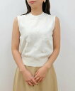 【SALE/50%OFF】STRAWBERRY-FIELDS フラワーモチーフノースリーブニット ストロベリーフィールズ トップス ニット ブラック ホワイト【送料無料】