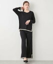 【SALE/30%OFF】JAYRO 配色ニットパンツセットアップ ジャイロ スーツ・フォーマル セットアップスーツ ブラック ホワイト【送料無料】