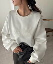 Discoat 【AW先行予約】ダンボール刺繍ロゴプルオーバー ディスコート トップス カットソー・Tシャツ ホワイト ネイビー グレー【送料無料】