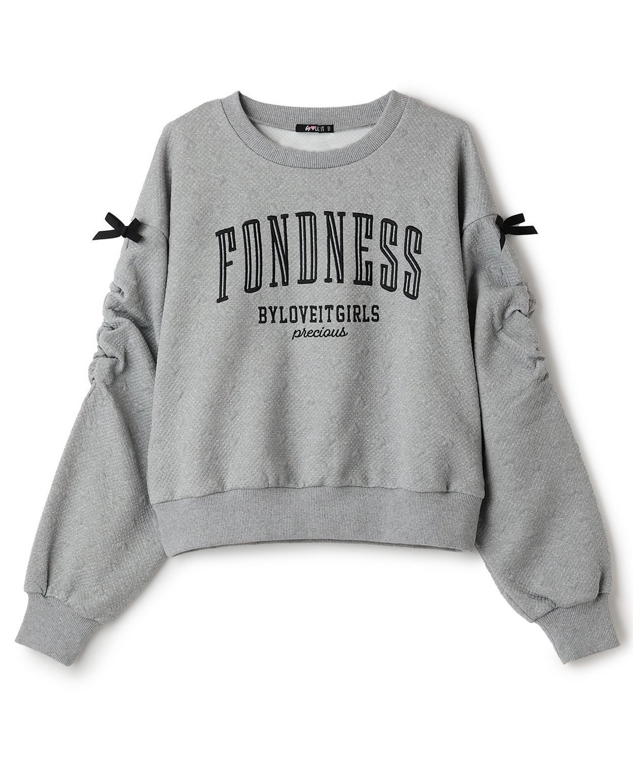 by LOVEiT リボンプルオーバー ナルミヤオンライン トップス スウェット・トレーナー ホワイト グレー【送料無料】のサムネイル