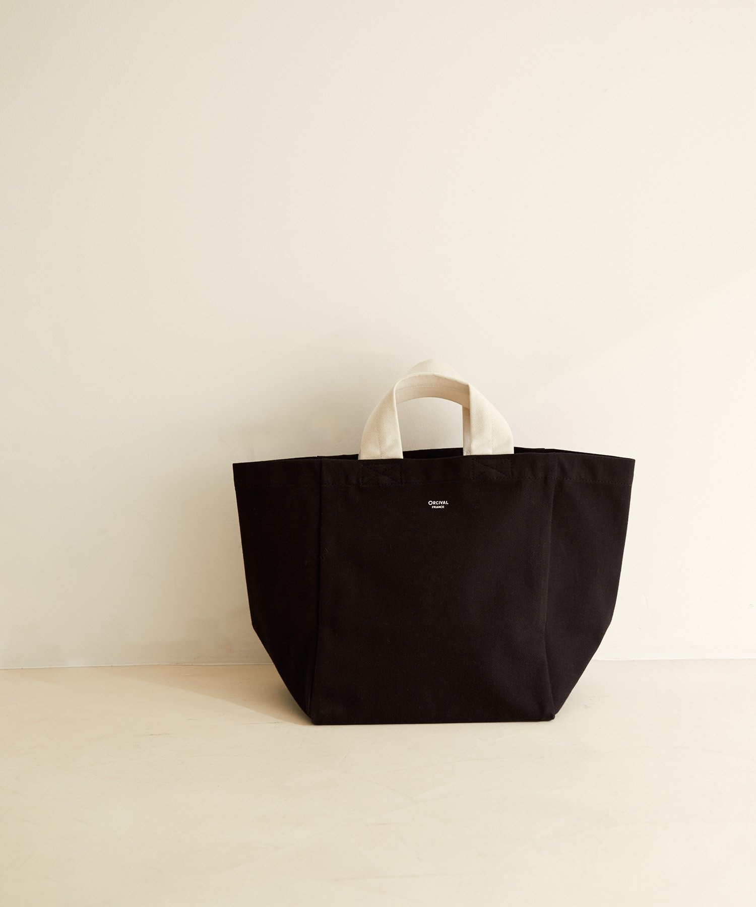 SALON adam et rope' 【WEB限定】【ORCIVAL for SALON】CANVAS TOTE BAG small サロン アダム エ ロペ バッグ トートバッグ ベージュ ブラック【送料無料】