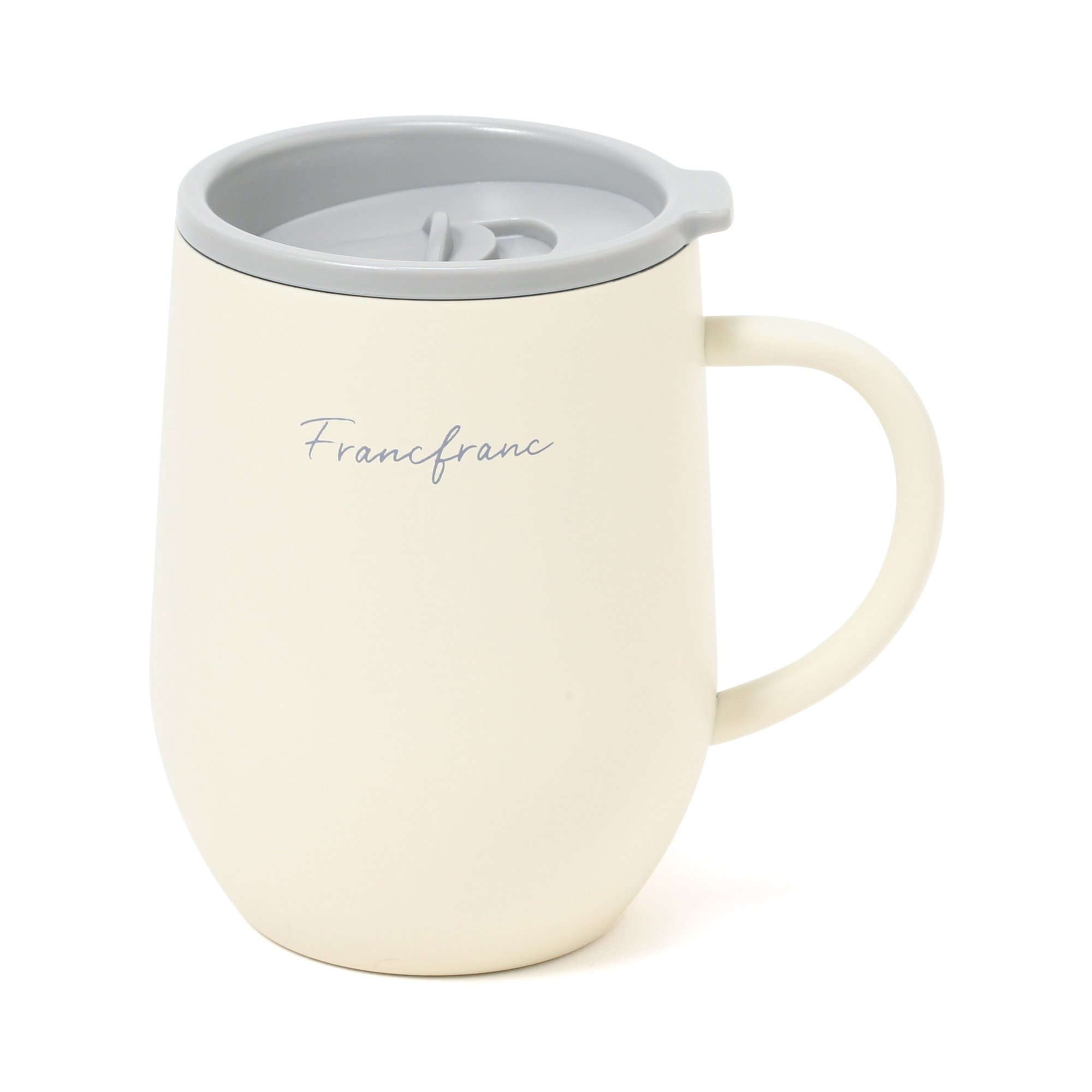 Francfranc フタ付き ステンレスサーモマグ フランフラン 食器 調理器具 キッチン用品 グラス マグカップ タンブラー ホワイト
