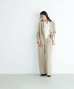 NATURAL BEAUTY BASIC シャークスキンSETUPシリーズ ワイドパンツ 24SS ナチュラルビューティベーシック パンツ その他のパンツ ベージュ ネイビー【送料無料】