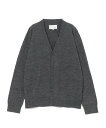 Maison Margiela エルボーパッチウールカーディガン メゾンマルジェラ トップス カーディガン グレー ホワイト【送料無料】