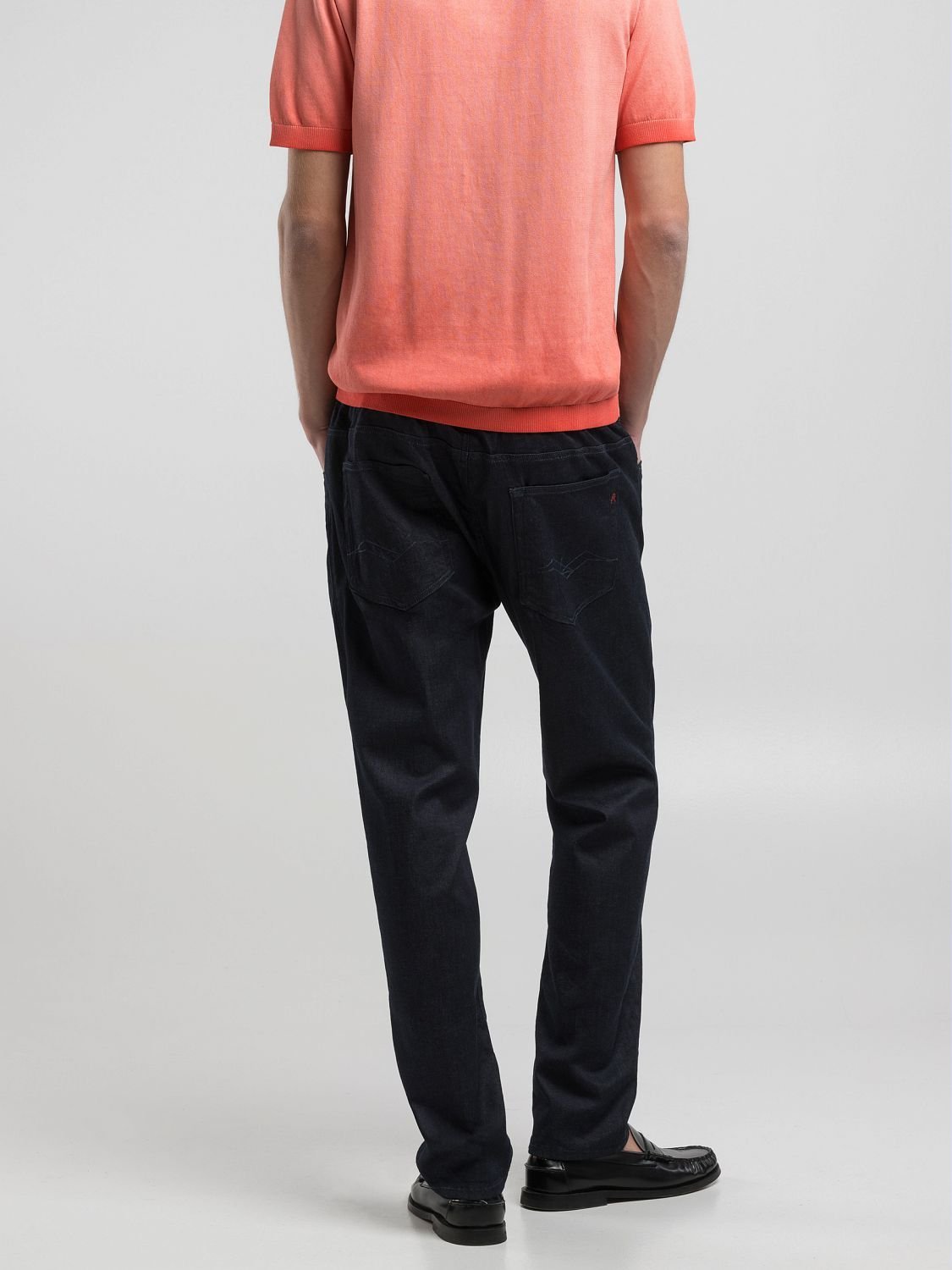 【SALE／10%OFF】REPLAY リラックステーパードLANNY Touch denim リプレイ パンツ ジーンズ・デニムパンツ ネイビー【送料無料】