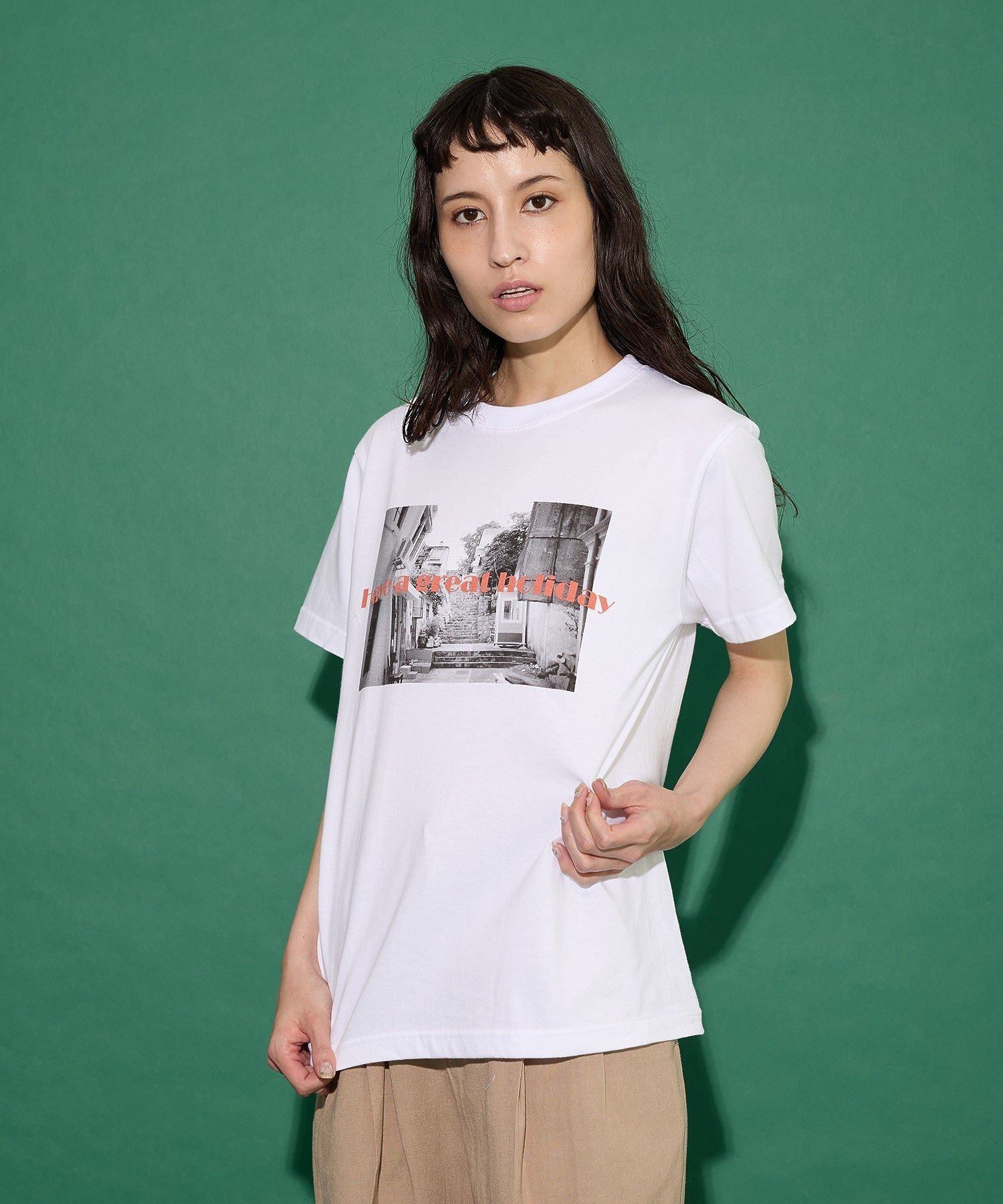 HolidayTシャツ Orange LOGO ガレージ オブ グッド クロージング トップス カットソー・Tシャツ ホワイト グレー