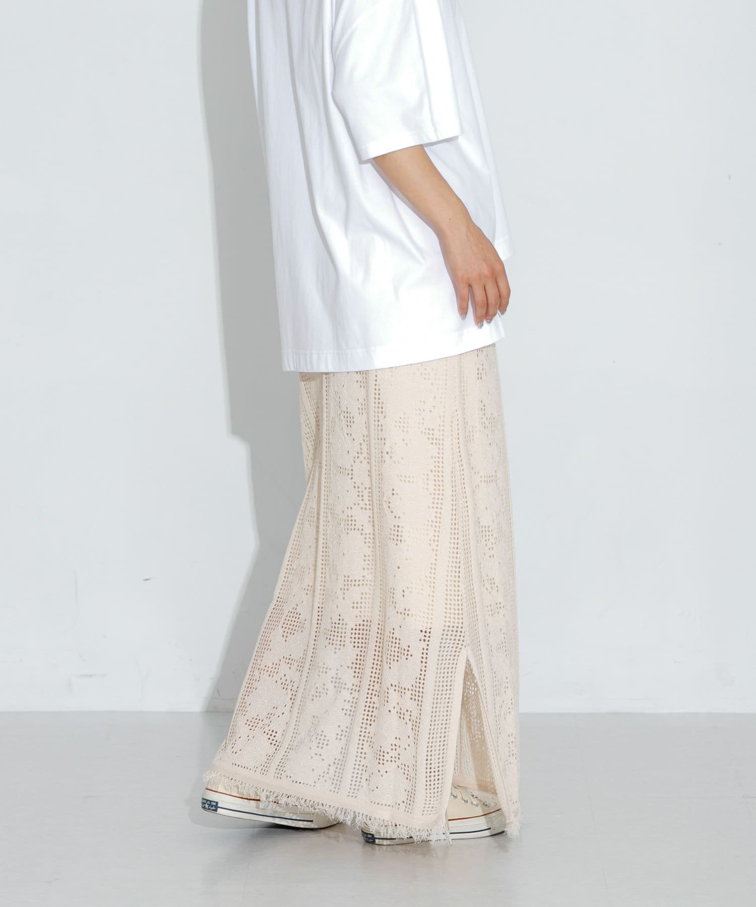 【SALE／50%OFF】Sonny Label フラワーメッシュスカート サニーレーベル スカート その他のスカート グレー ホワイト パープルのサムネイル