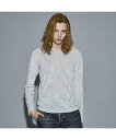 5351POUR LES HOMMES クラッシュベロア Vネック 長袖Tシャツ【予約】 ゴーサンゴーイチプールオム トップス カットソー・Tシャツ ブラック グレー【送料無料】