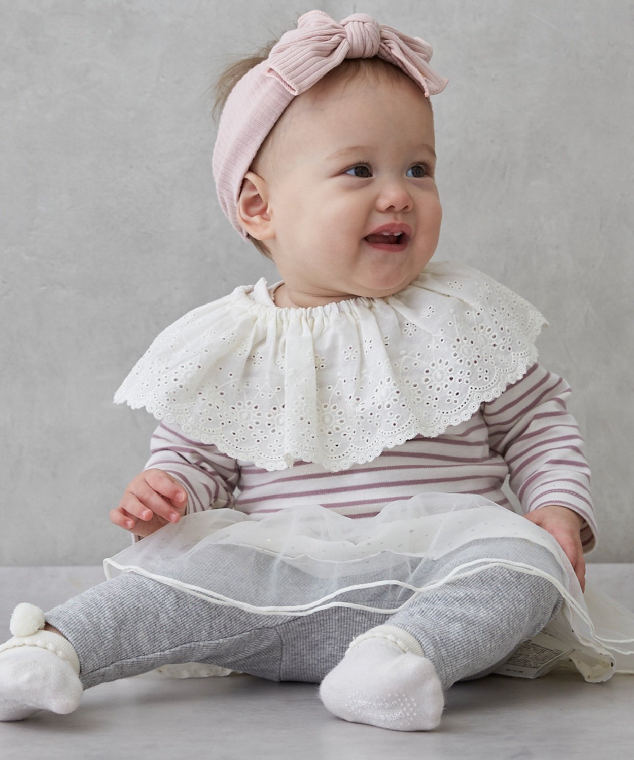 【SALE／30%OFF】petit main スカートつきレギンス ナルミヤオンライン マタニティウェア・ベビー用品 ベビートップス ホワイト ブルー ピンク