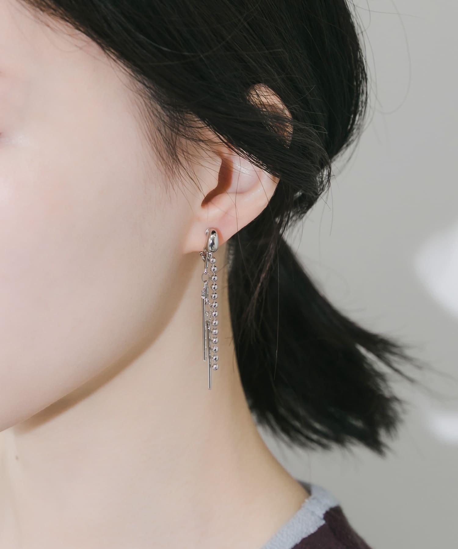 【SALE／50%OFF】SMELLY ダブルチェーンイヤリング スメリー アクセサリー・腕時計...