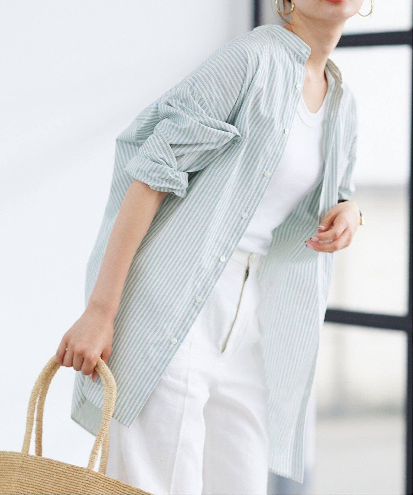 【SALE／30%OFF】FRAMeWORK カラーストライプシャツ フレームワーク トップス シャツ・ブラウス ブラック ブラウン【送料無料】のサムネイル