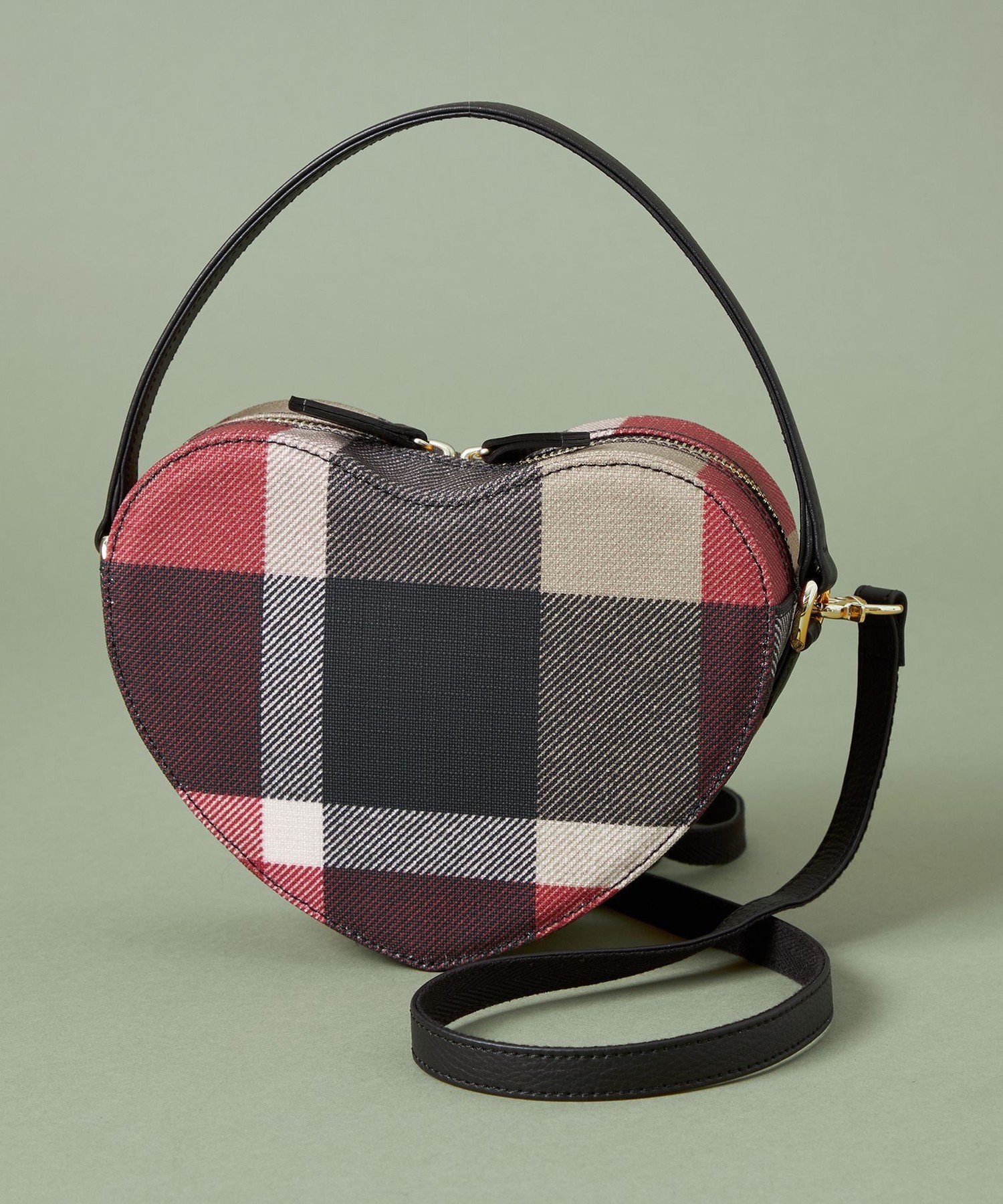 BLUE LABEL CRESTBRIDGE 【オンラインストア限定】クレストブリッジチェックPVCハートバッグ ブルーレーベル / ブラックレーベル・クレストブリッジ バッグ その他のバッグ レッド ベージュ【送料無料】のサムネイル