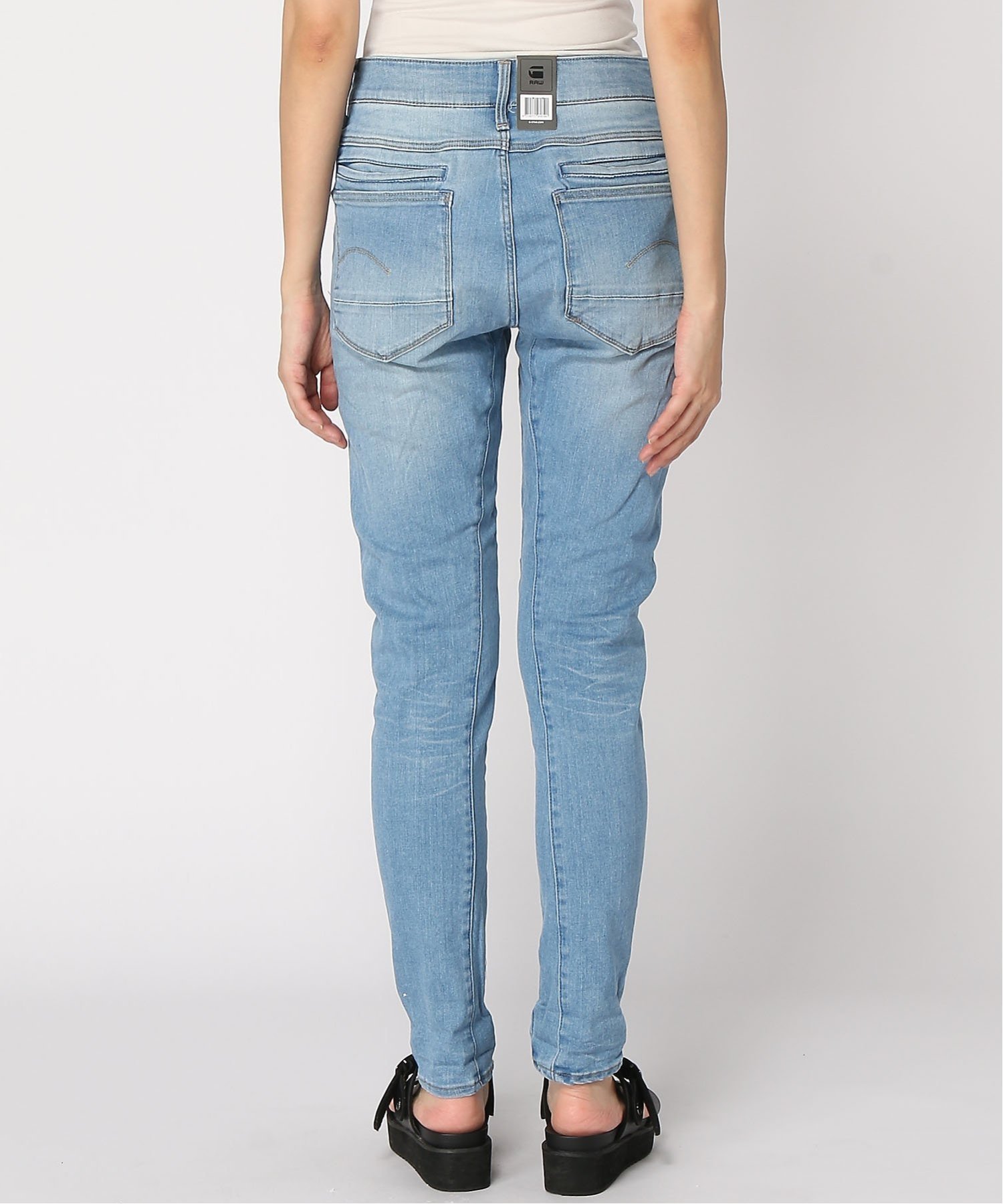 【公式ショップ】D-STAQ-R MID BOY SLIM/スリムテーパードジーンズ/立体裁断 ジースターロゥ パンツ ジーンズ・デニムパンツ ブルー