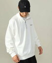 【SALE/40%OFF】a.v.v 【ユニセックス】ハーフジップワイドシルエットプルオーバー アー・ヴェ・ヴェ トップス スウェット・トレーナー ホワイト ブラック