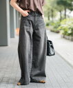 Spick & Span 《予約》5 1/2 BAGGY DENIM (Black) スピックアンドスパン パンツ ジーンズ・デニムパンツ ブラック【送料無料】