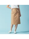 【SALE/70%OFF】Rouge vif la cle ポケット付ラップスカート ルージュ・ヴィフ ラクレ スカート その他のスカート ベージュ カーキグリーン【送料無料】