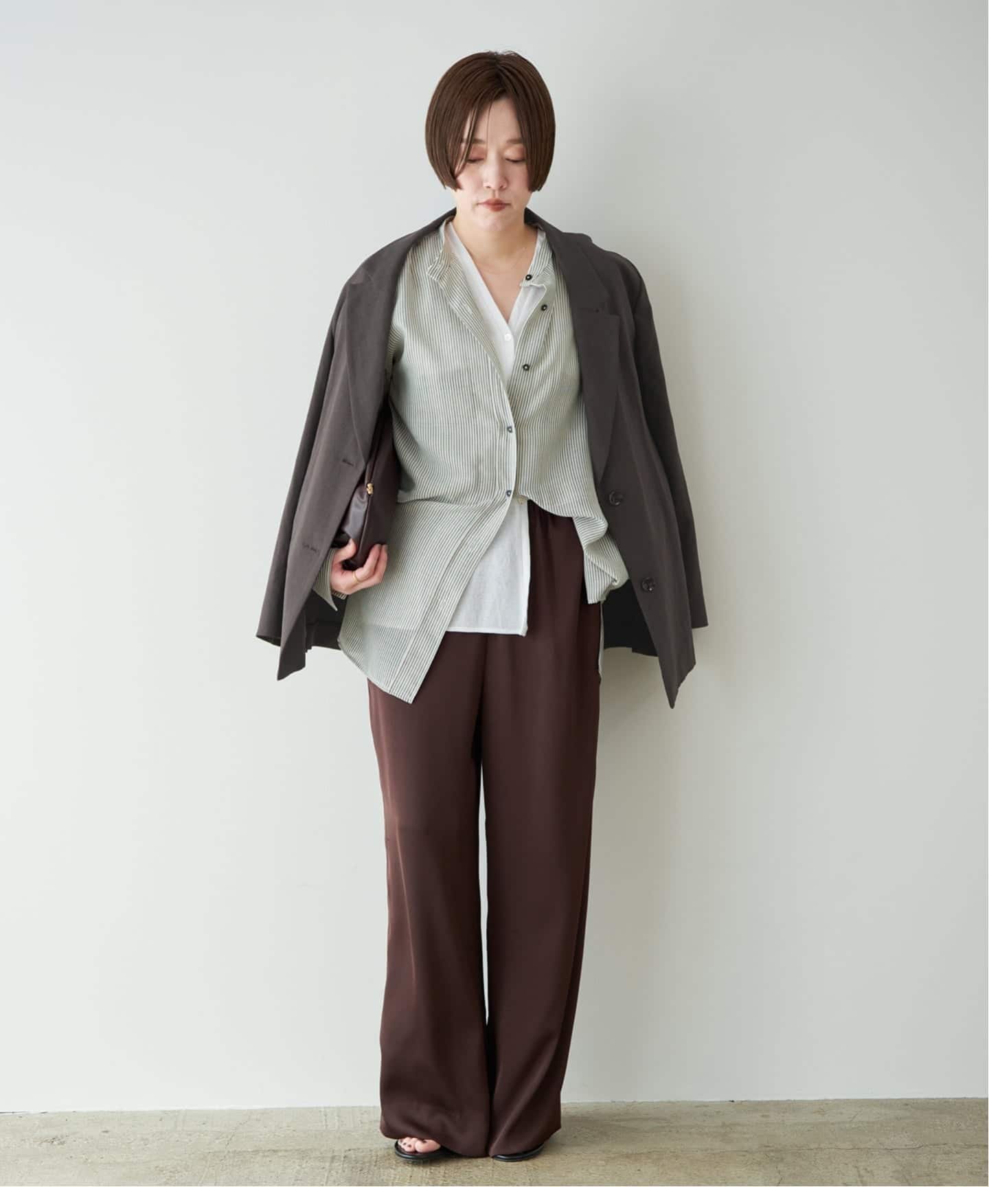 plage sandy linen 混 ジャケット プラージュ ジャケット・アウター テーラードジャケット・ブレザー ベージュ グレー