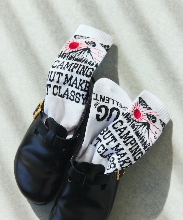 Coleman 別注ColemanSocks insect shield【虫よけソックス】 フリークスストア 靴下 レッグウェア 靴下 ネイビー ホワイト ブラック オレンジ