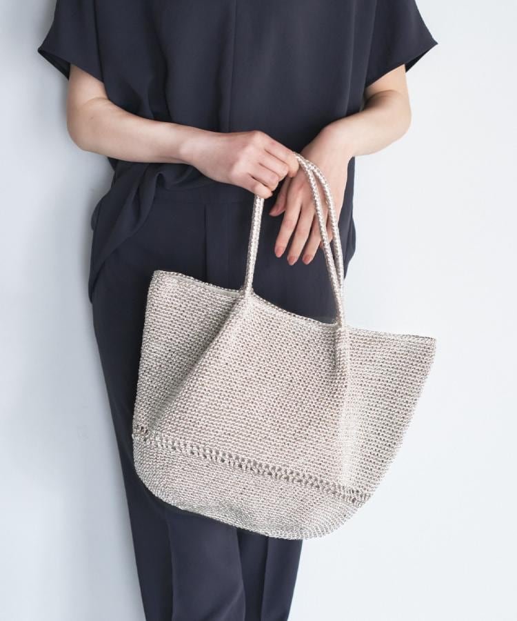 【SALE／15%OFF】UNTITLED メタリックメッシュトート アンタイトル バッグ トートバッグ ブラック ゴールド【送料無料】