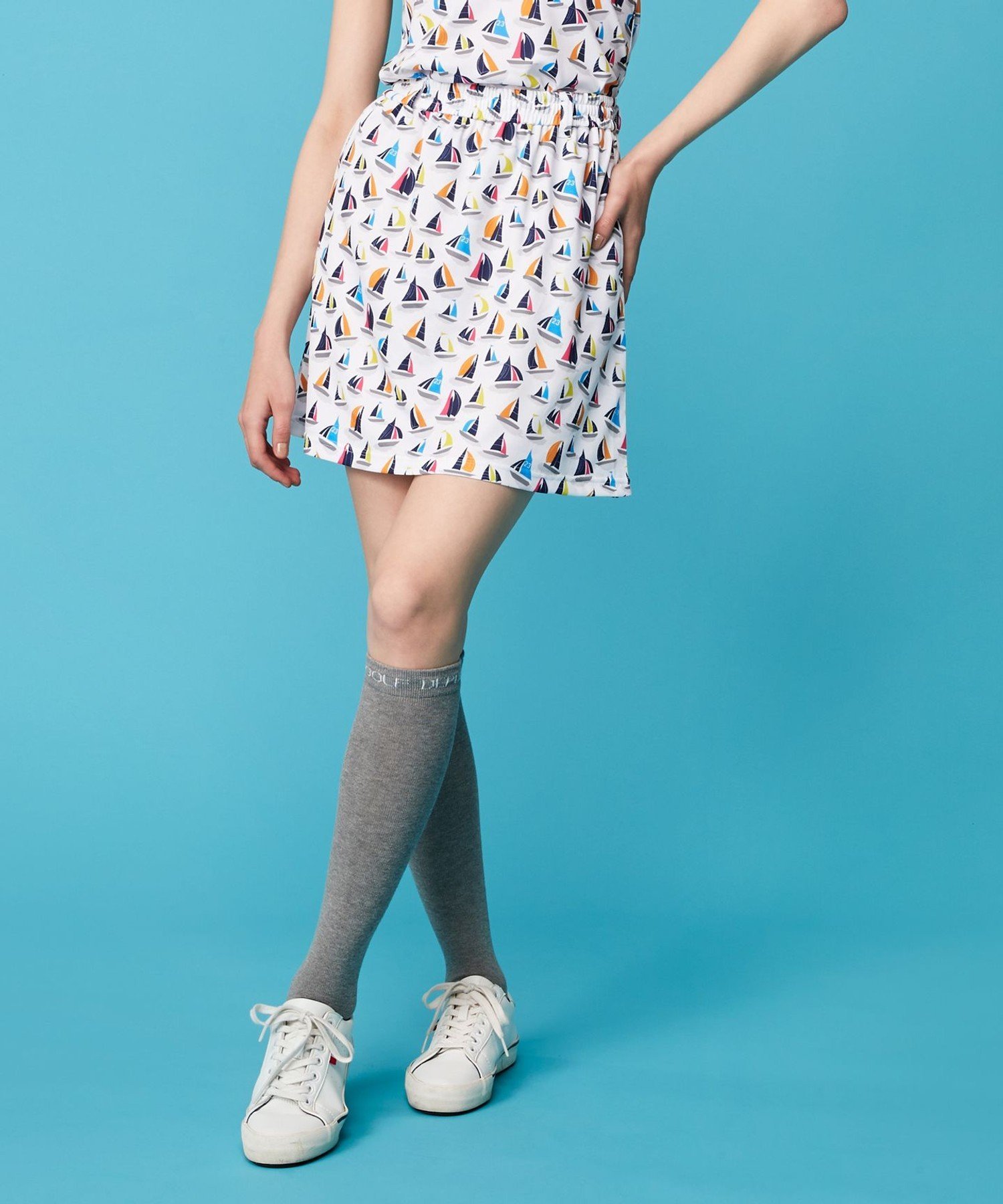 【SALE／30%OFF】23区GOLF 【WOMEN】【吸水速乾・UVケア】マルチヨットプリント スカート ニジュウサン..