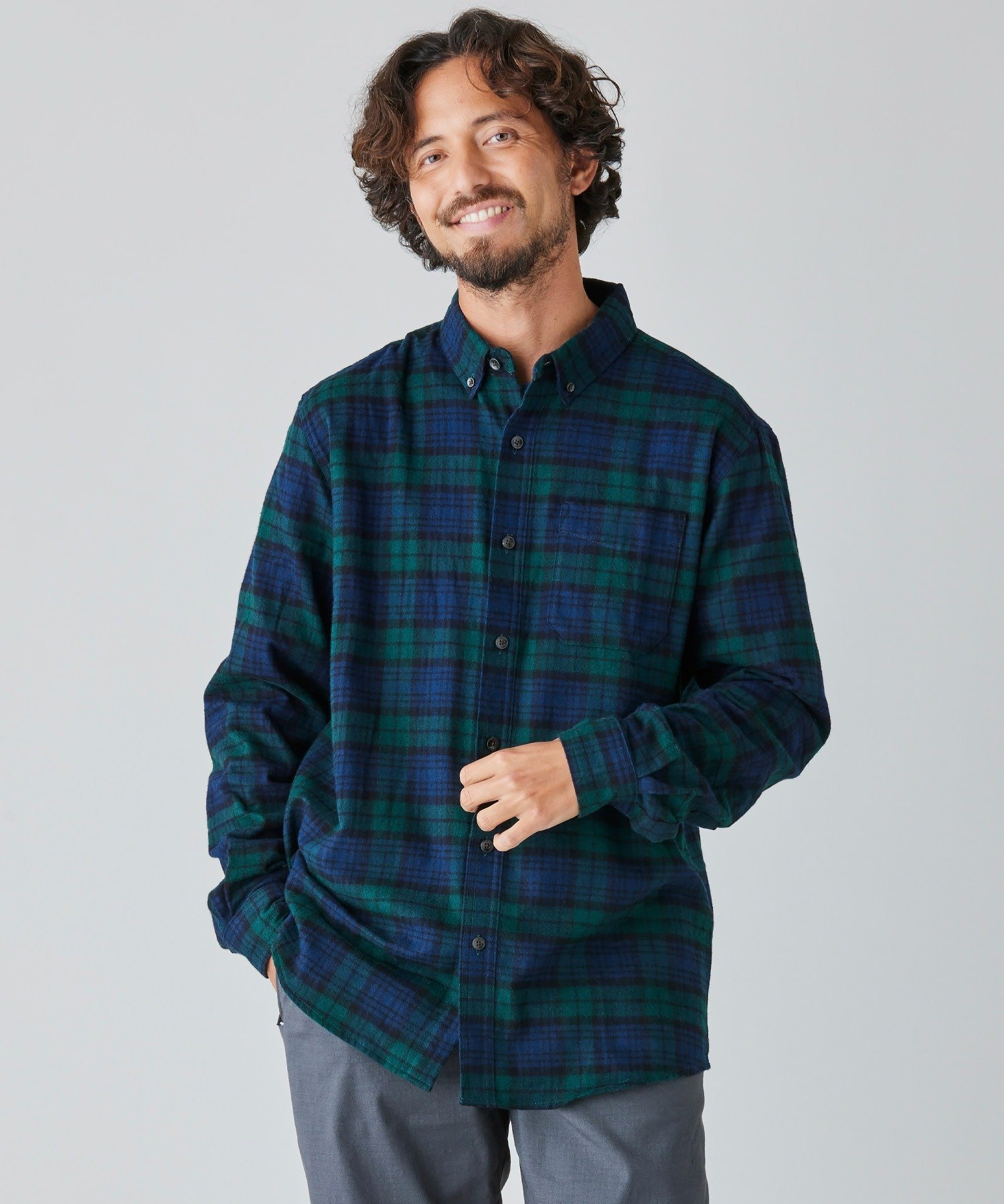 L LLBEAN シャツ ブルー エルエルビーン 青 L LLBEAN シャツ ブルー エルエルビーン 青
