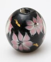 カヤ 【カヤ】箔花とんぼ玉2cm アミナコレクション 文房具 ペン・インク ブラック レッド