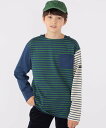 【SALE/30%OFF】SHIPS KIDS SHIPS KIDS:140~160cm / オーガニック コットン ボーダー 長袖 TEE シップス トップス カットソー・Tシャツ グレー ネイビー【送料無料】