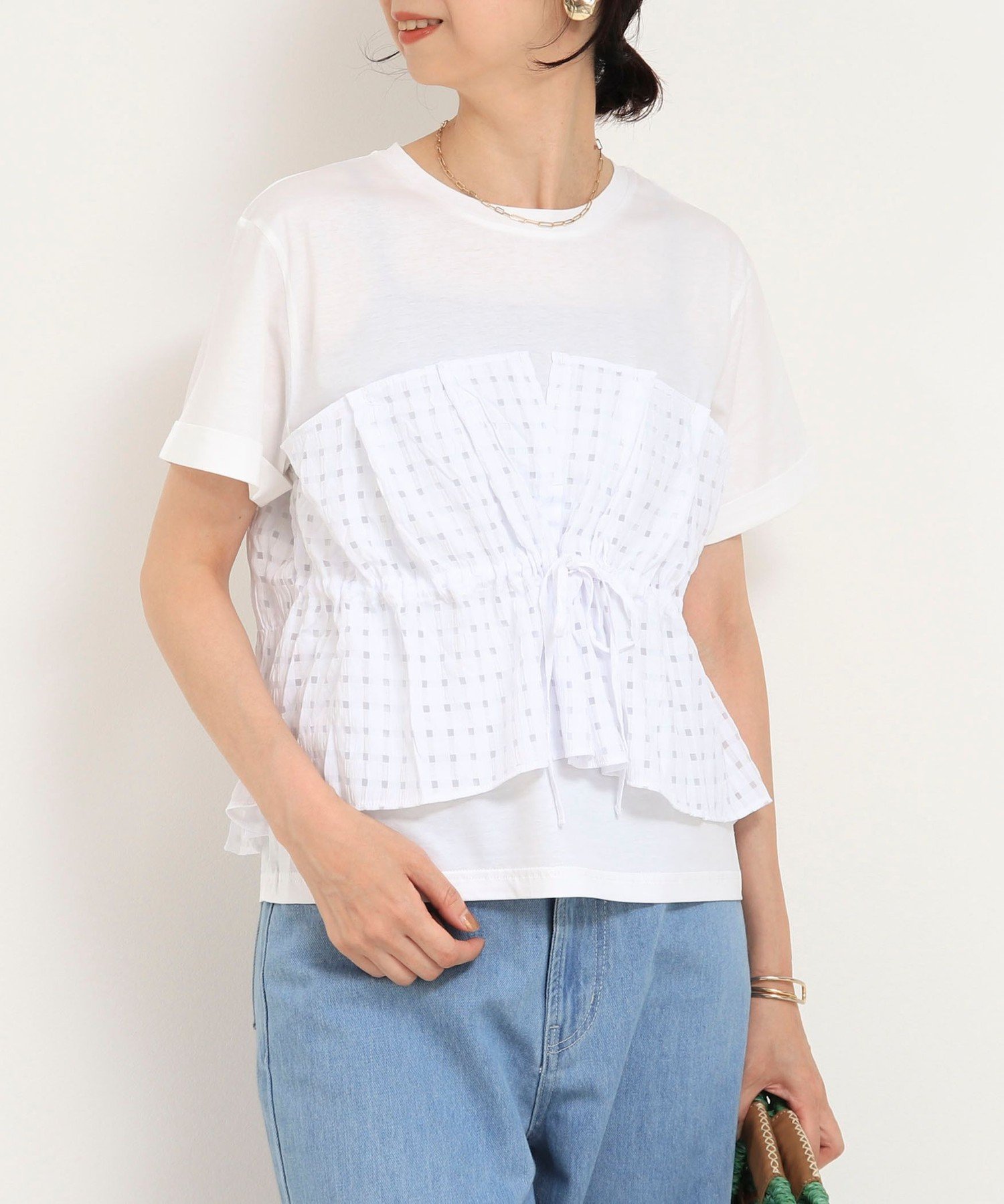 【SALE／40%OFF】MICO COULIER 《接触冷感》キャミソールTシャツ ノーリーズ トップス カットソー・Tシャツ ブラック ホワイト【送料無料】