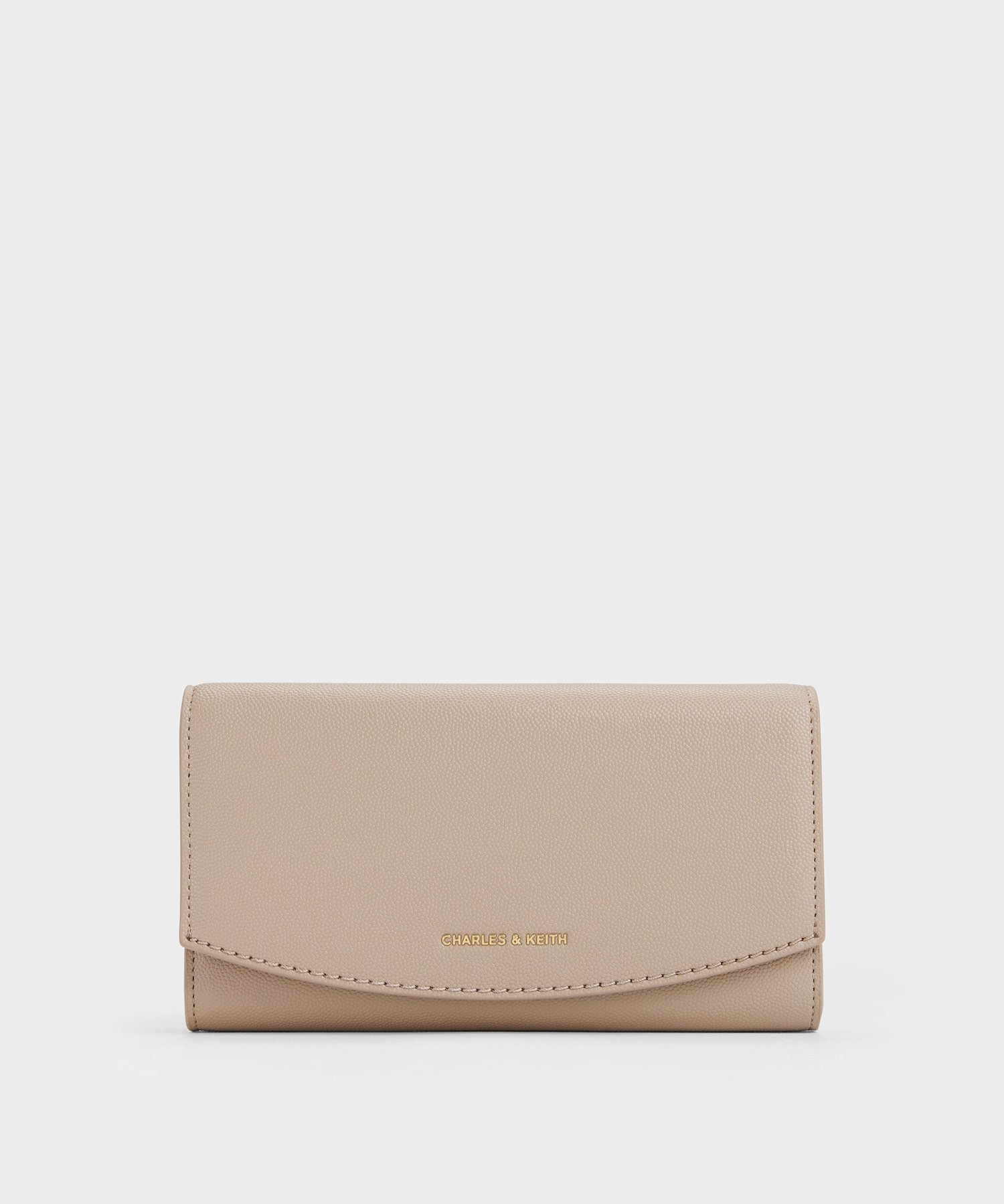 Briony ブライオニー カーブフラップロングウォレット チャールズアンドキース 財布・ポーチ・ケース 財布 ブラック