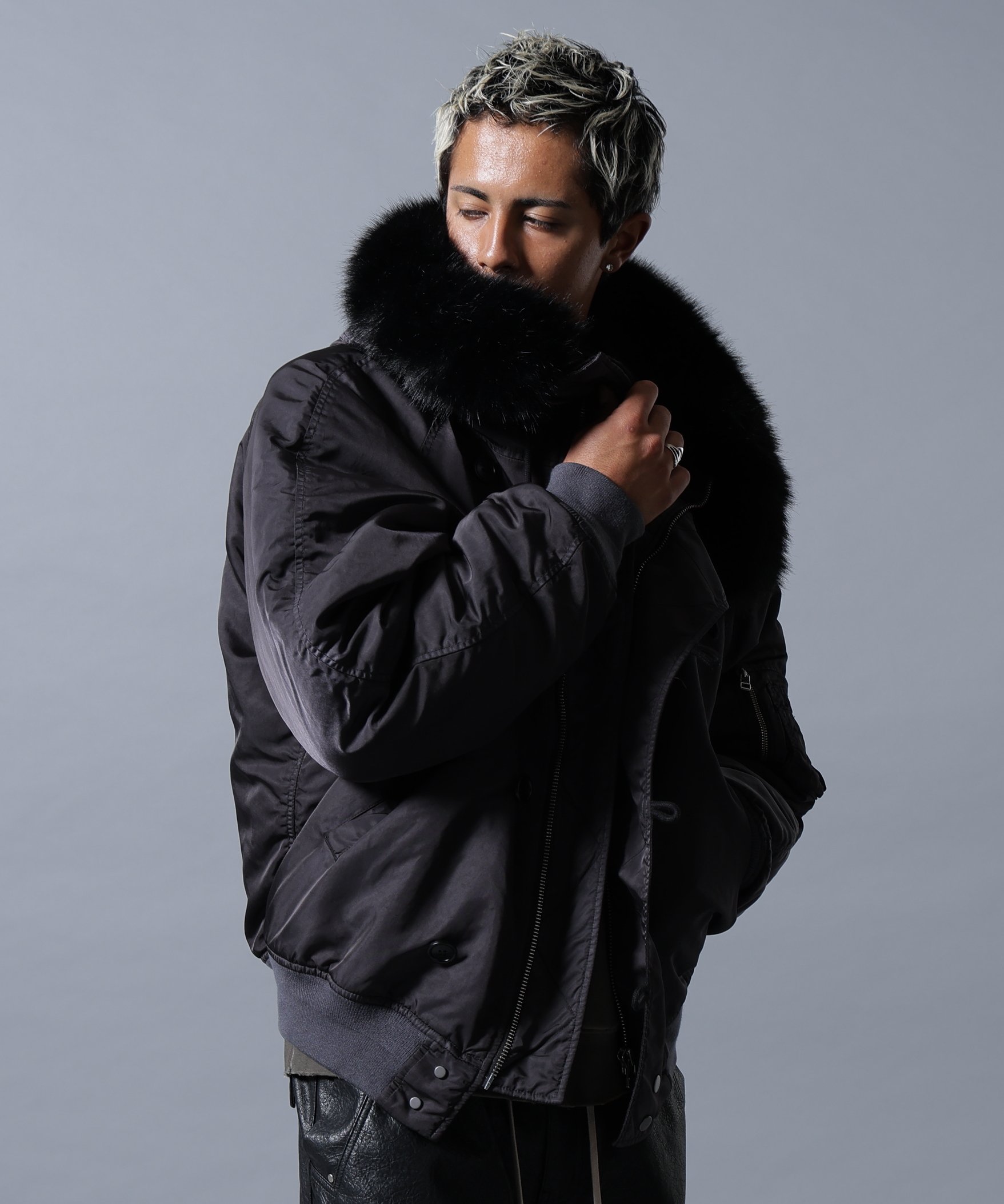 LHP DankeSchon/ダンケシェーン/SATEN N2B エルエイチピー ジャケット・アウター ブルゾン・ジャンパー カーキグリーン ブラック【送料無料】