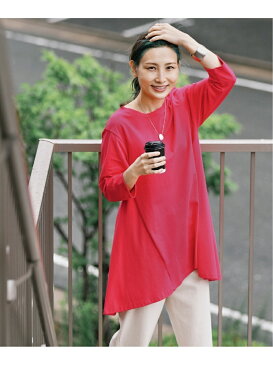 Bou Jeloud 【はあちゅうコラボ】美シルエットAラインカットソー ブージュルード カットソー Tシャツ ブラック ホワイト ピンク